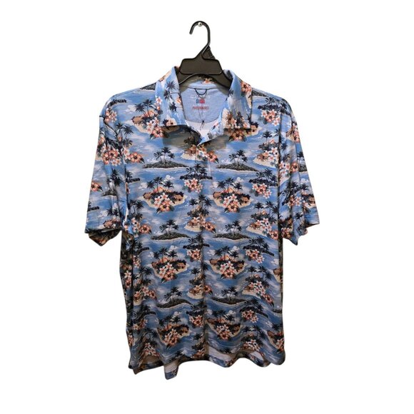 NWT Chaps Men's Hawaiian Printed Polo Shirt, Size 2XL - Picture 1 of 5
